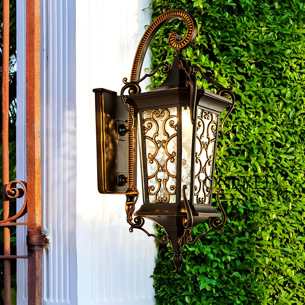 Retro Pattern Outdoor Wall Lamp Ha083047