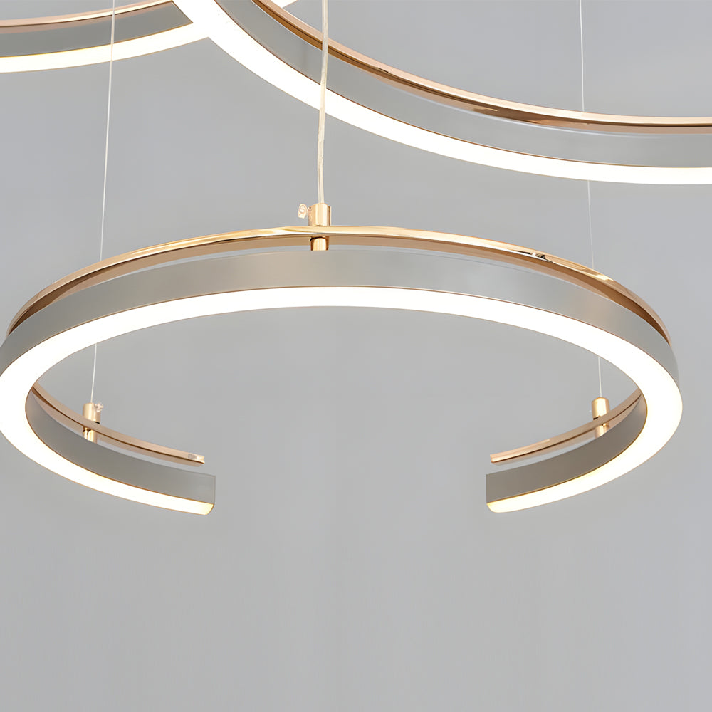 Modern Circular 2 3 Light C Shape Suspension Ceiling Lamp