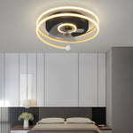 Circular Mute Bladeless Ceiling Fans Lights Li002311