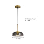 Classic Glass Pendant Lamp 1 Light Nordic Led Hanging Lamp
