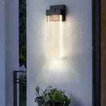 Rectangular Bubble Crystal Outdoor Wall Lamp Li002108