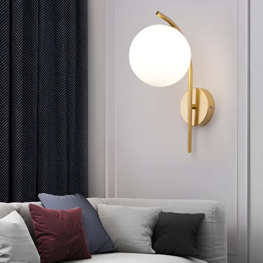 Ball Shaped Led Nordic Plug In Wall Sconce Lighting