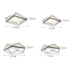Nordic Geometric Art Black Led Flush Mount Ceiling Light