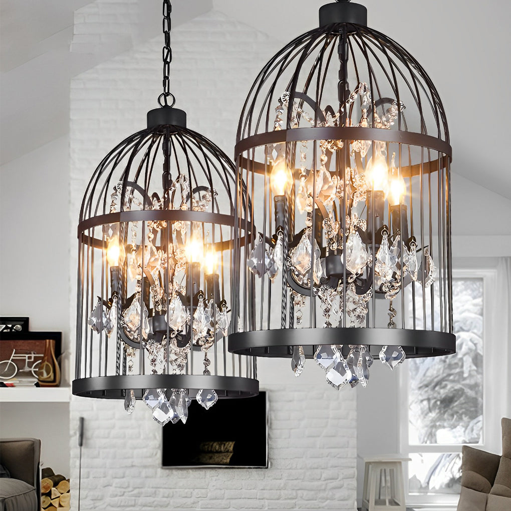 Birdcage Industrial Style Chandelier Ha092164