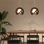 Simple Wood Japanese Pendant Light Li002661