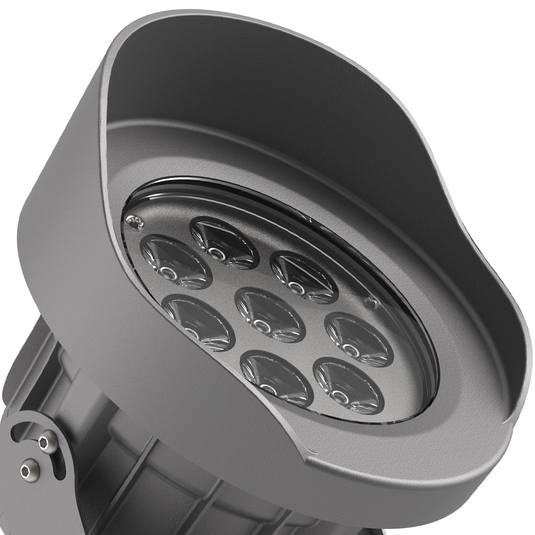 Modern Minimalist Outdoor LED Spotlight with Adjustable Head, IP65 Waterproof