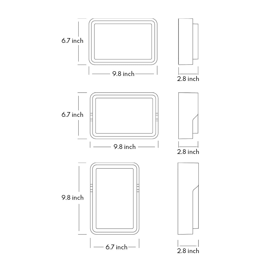 Minimalist Square LED Outdoor Wall Light, Waterproof Architectural Sconce