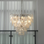 Frostelle Glass Chandelier – Hand-Cast Murano Style Pendant for Dining & Living Rooms