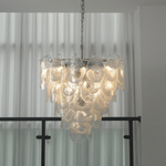 Frostelle Glass Chandelier – Hand-Cast Murano Style Pendant for Dining & Living Rooms