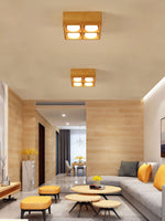 Cobra Wood Ceiling Light – Minimalist Flush Mount in Natural Wood