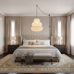 Rice Paper Swag Pendant Light – Handcrafted Mulberry Paper Hanging Lamp