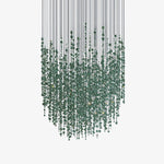 Emerald Rainfall Crystal Chandelier – Customizable Designer Pendant Light