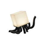 Octavia Sculptural Alabaster Table Lamp with Wooden Base