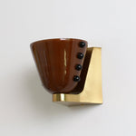 Velora Sculptural Wall Sconce in Matte Gold with Glass Shade
