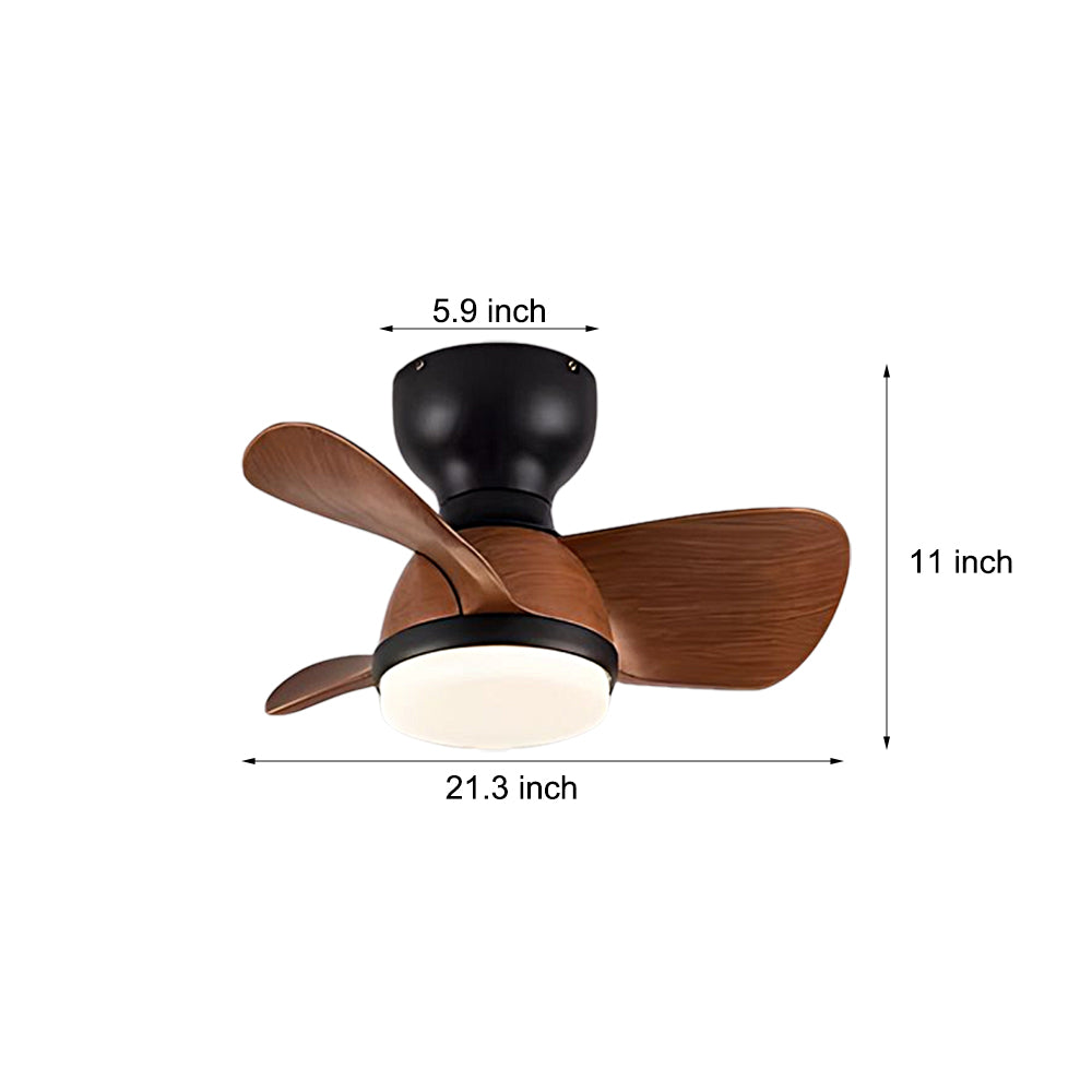 22 31 3 Blades Cute Space Saving Ceiling Fan Light With 6 Speed Remote Control