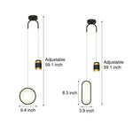 Round Oval Creative Starry Projection 3 Step Dimming Nordic Pendant Lights