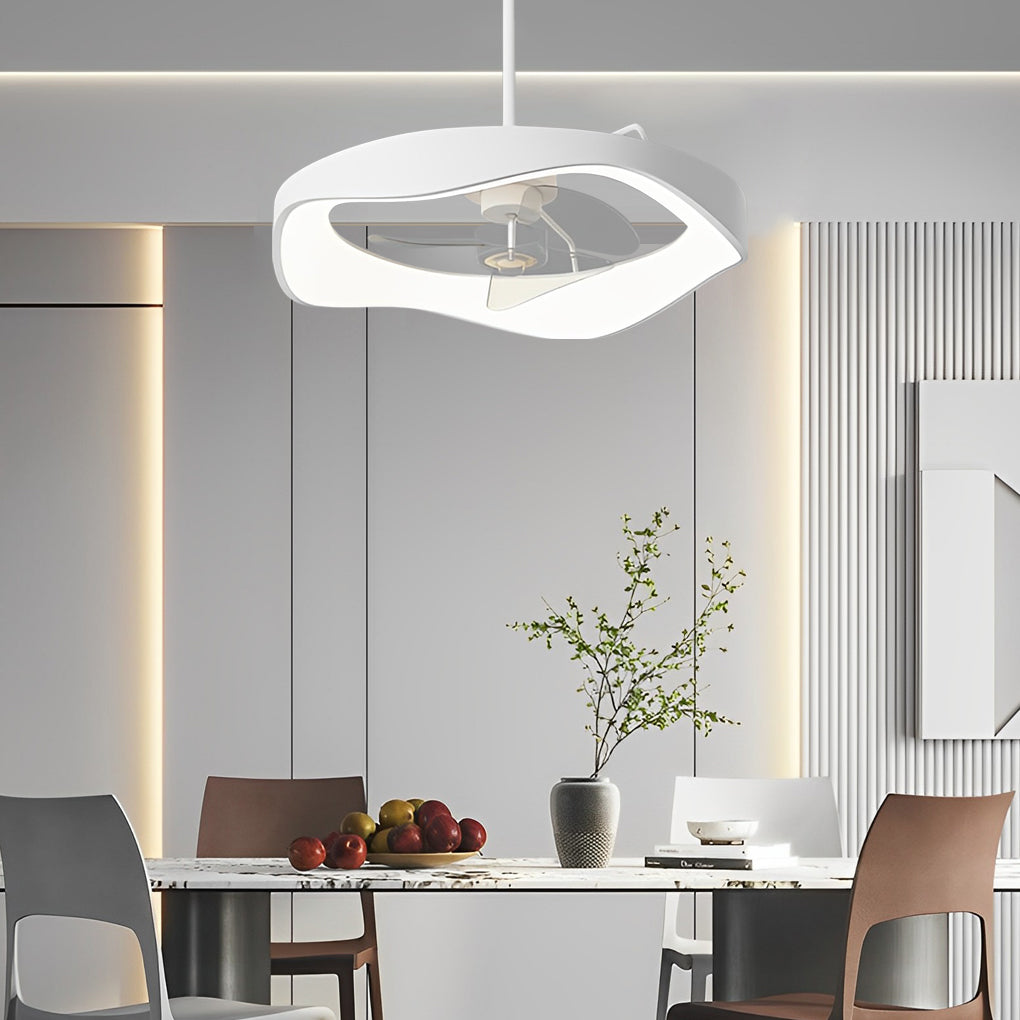Circular Mute Ceiling Fans With Remote Li002496