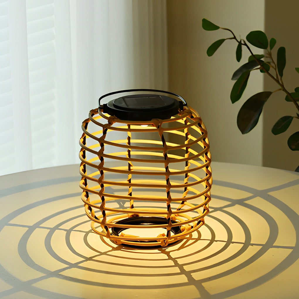 Rattan Lantern Solar Garden Lights Ha077154