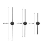 1 Pc Black Modern Rotatable Linear Led Wall Light Sconces