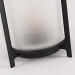 Twilight Lantern Solar Table Lamp – Stainless Steel & Glass Outdoor LED Light