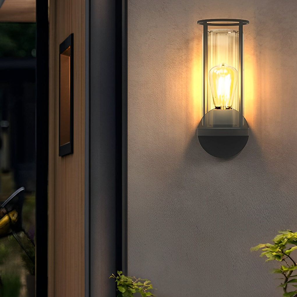 Lumina Round Stainless Steel Outdoor Wall & Post Light in Matte Black