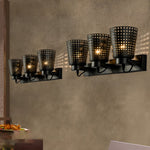 Retro Iron Hollow Adjustable Plug In Wall Sconce
