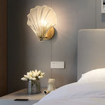 Creative Fan Shaped Glass Three Step Dimming Led Wall Sconce