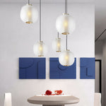 Round Lantern Shaped Glass Led Modern Pendant Light