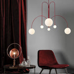 Modern White Round Glass Pendant Light