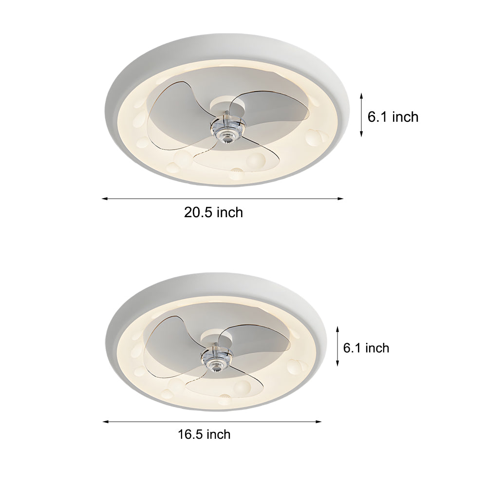 Remote Controlled Modern 4 Speed Led Ceiling Fan Lamp 3 Blades