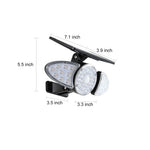 Solar Motion Security Light 3 Head Outdoor Led Wall Fixture With Motion Sensor