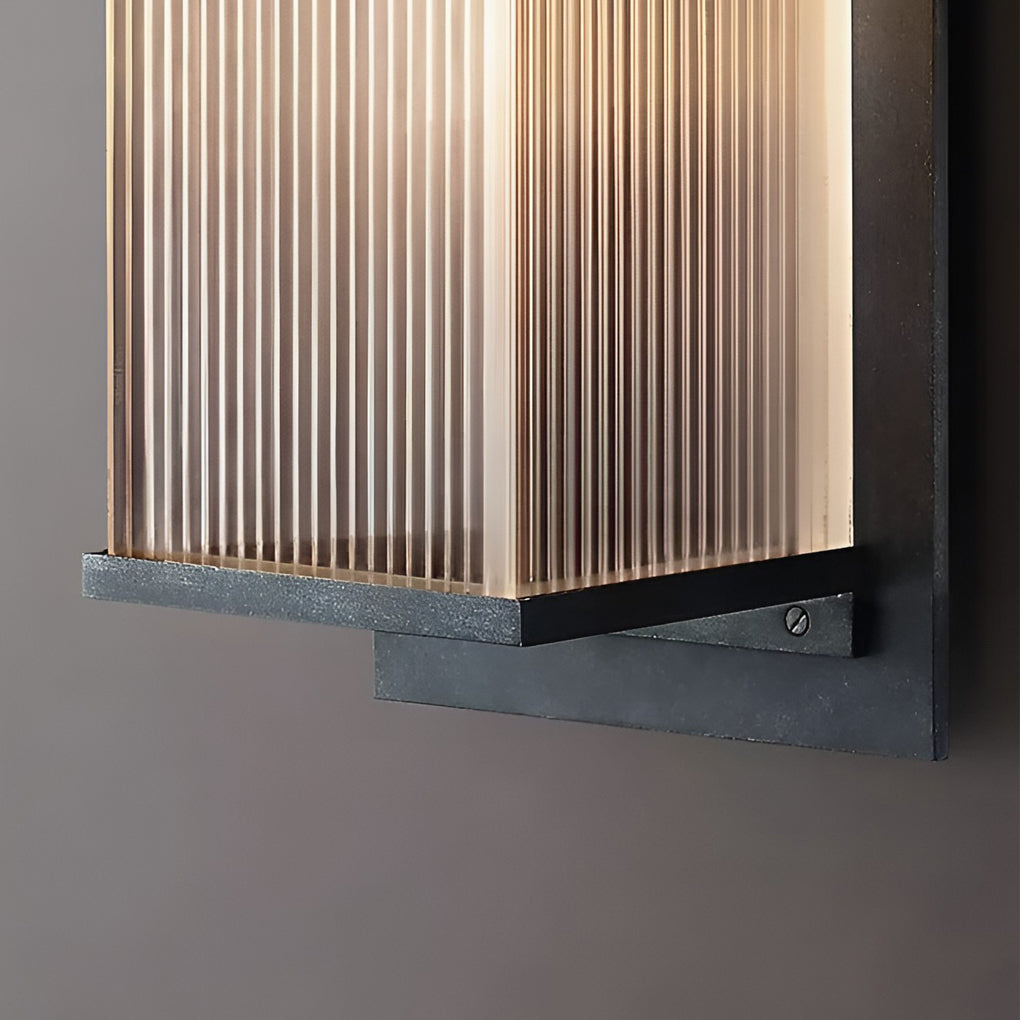 Rectangular Waterproof Modern Outdoor Solar Wall Sconce