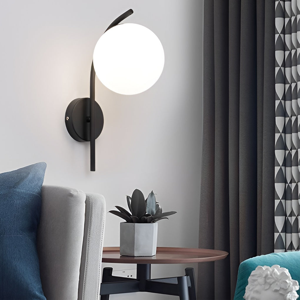 Ball Shaped Led Nordic Plug In Wall Sconce Lighting