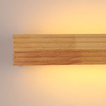 Wood Rectangular Waterproof Led Nordic Wall Sconce