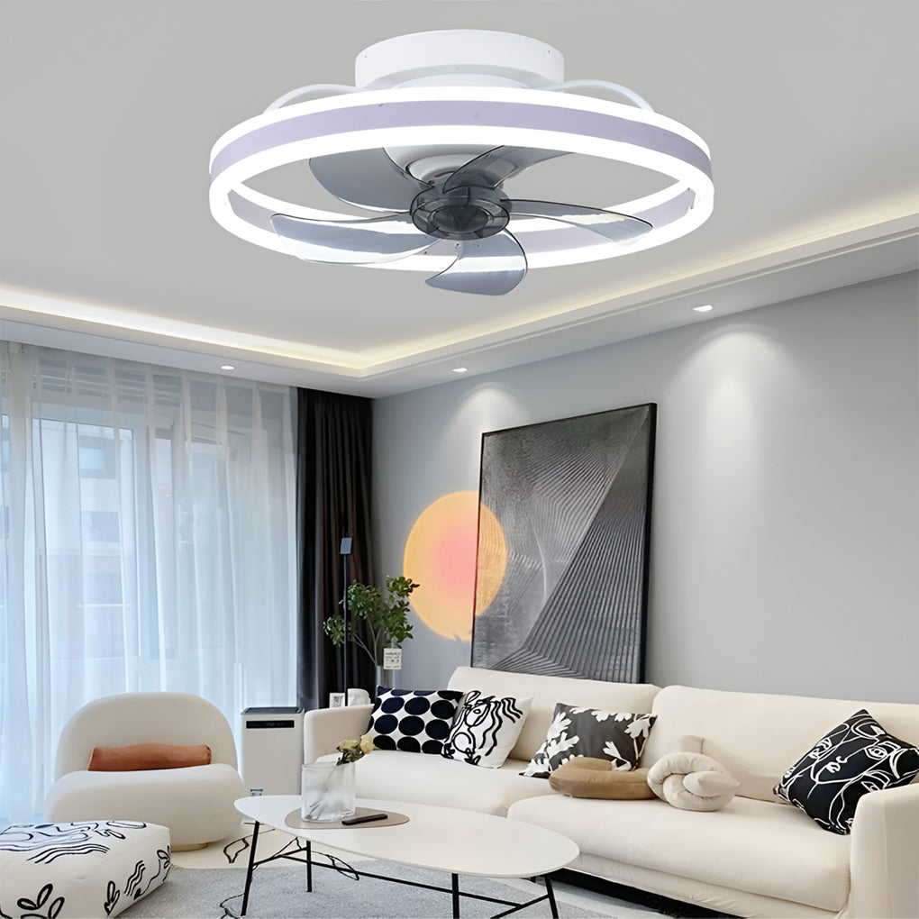Round Stepless Dimming Modern Ceiling Fan Li001946