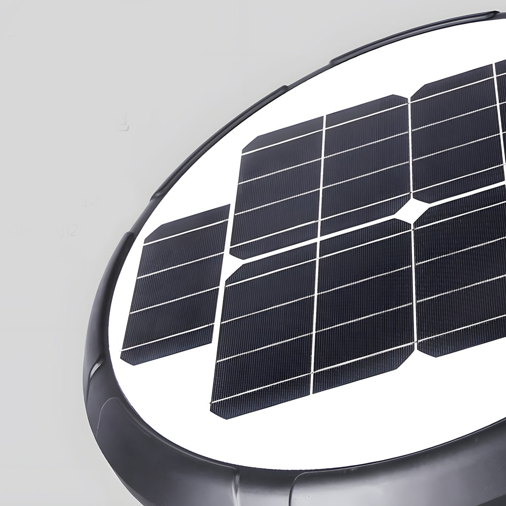 1 Light Black Outdoor Led Solar Lamp Post And Pole Street Light