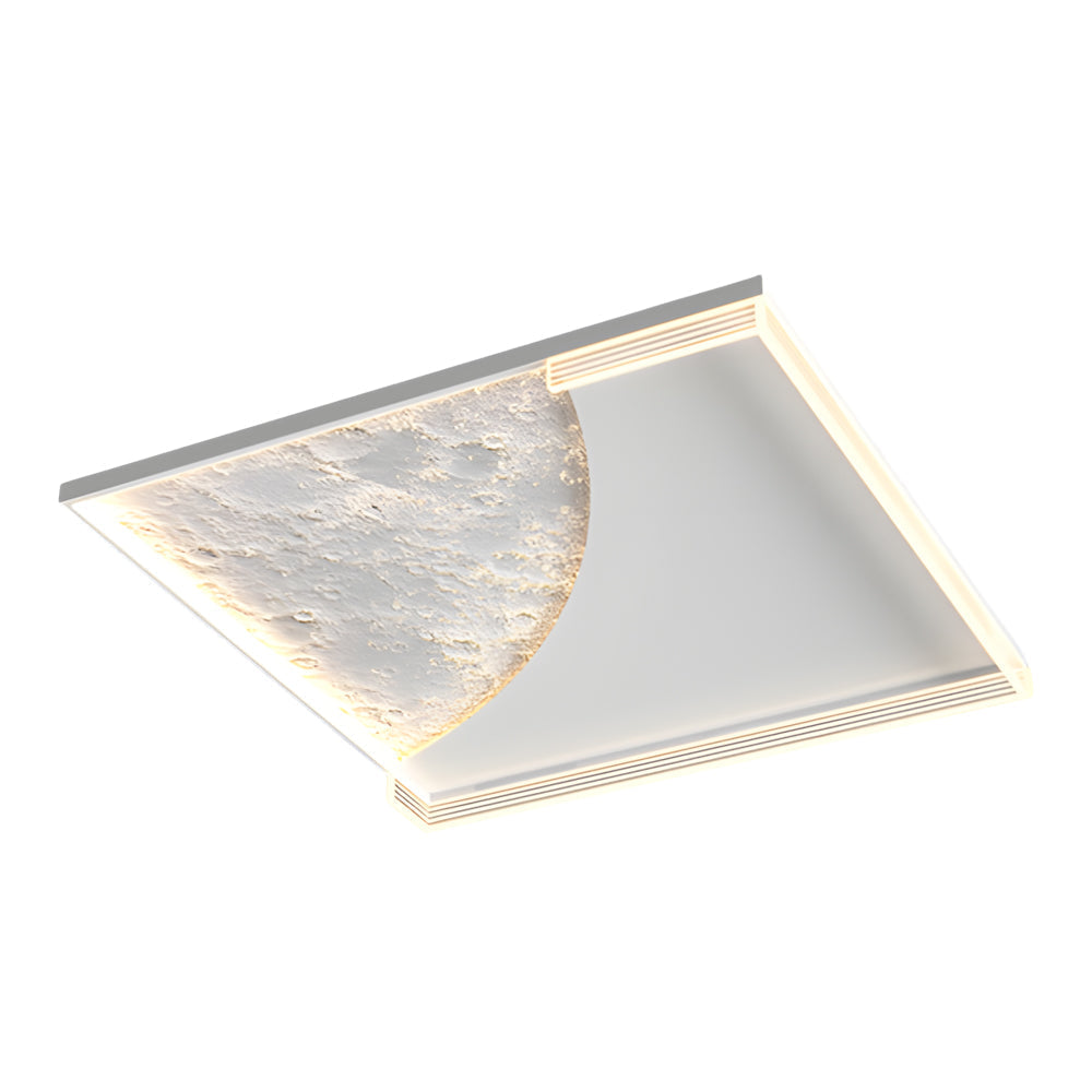 Geometric Simple Lunar Texture 3 Step Dimming Led Modern Ceiling Lamp
