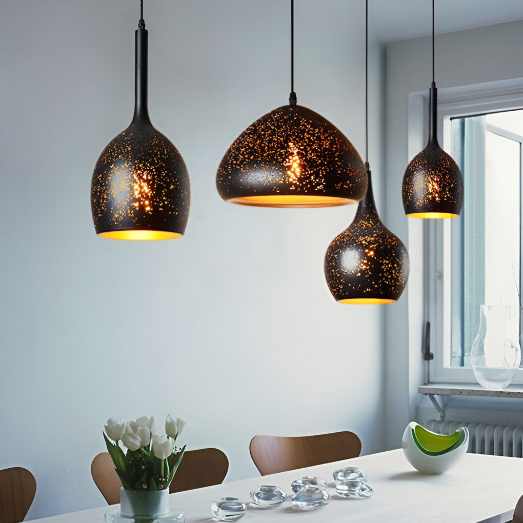 Iron E27 Black Retro Industrial Pendant Light