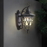 Vintage Flower Pattern Solar Wall Lamp Ha083745