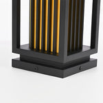 Modern LED Cage Pathway Lights in Black for Outdoor Elegance