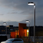 Round Waterproof Smart Remote Control Led Solar Lamp Post Top Lights