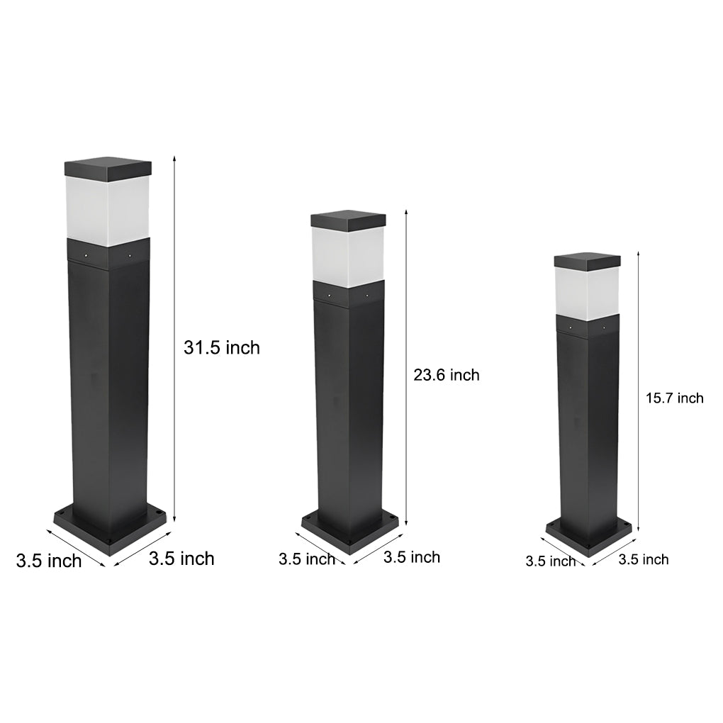 Square Minimalist Modern Outdoor Lawn Lamp Ha090301