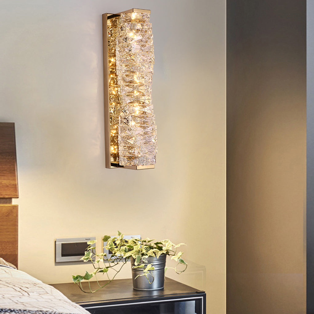 Creative Crystal Three Color Light Led Modern Wall Sconce Lighting Wall Lamp