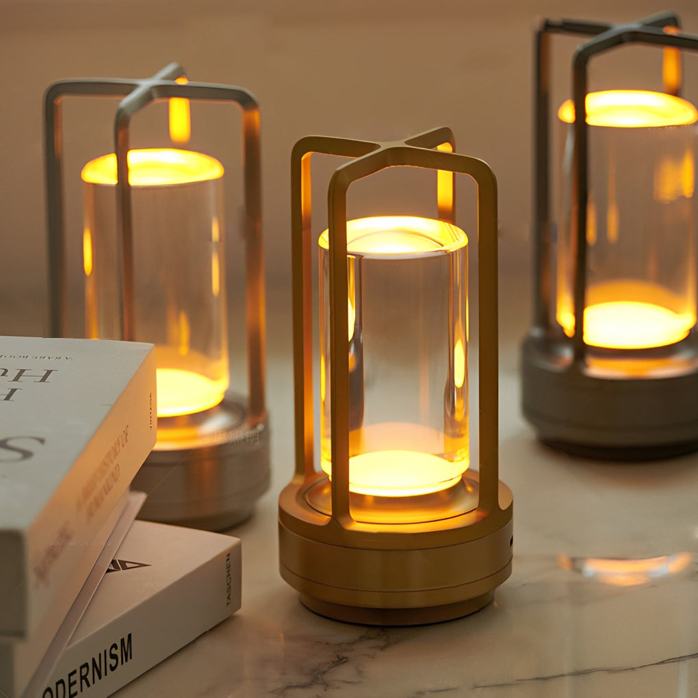 Portable Lantern Cordless Table Lamp Usb Touch Dimming Night Lights