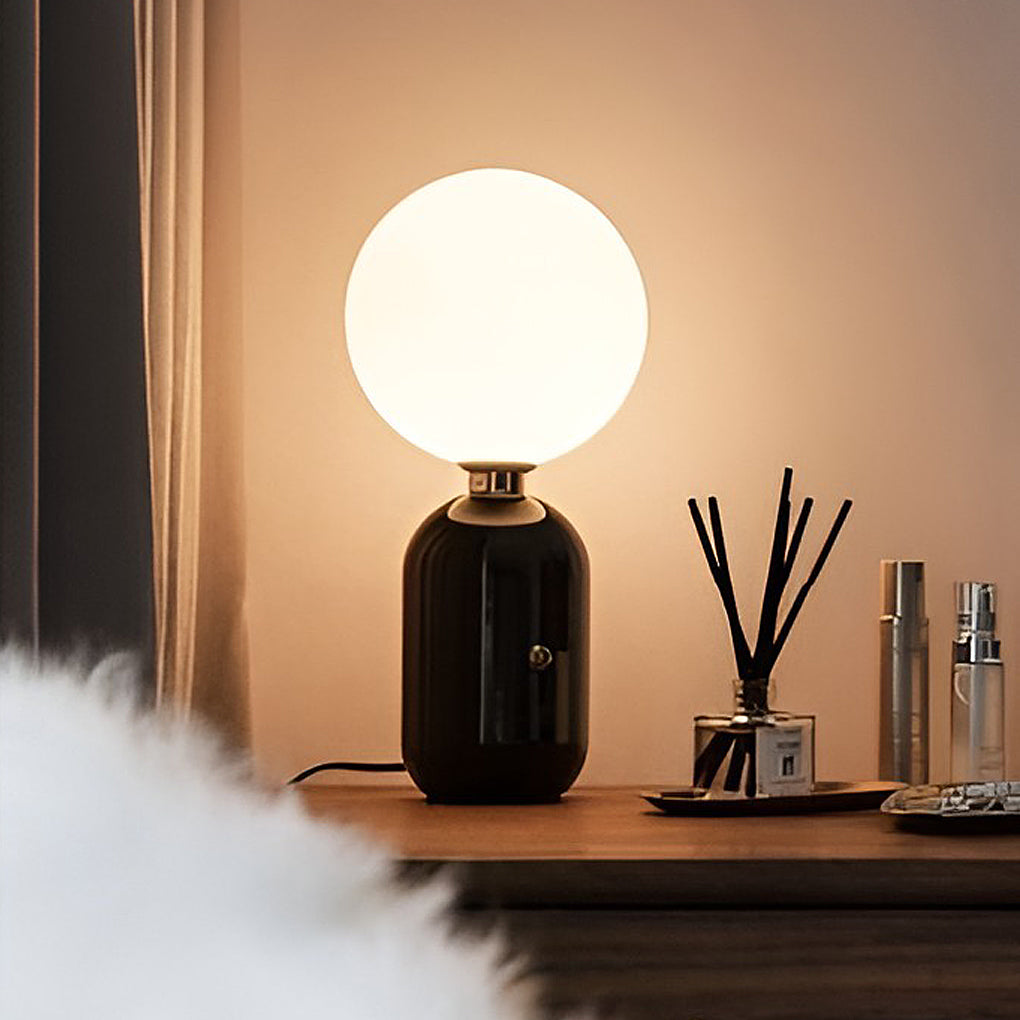 Modern Big Glass Global Ball Led Accent Table Lamp