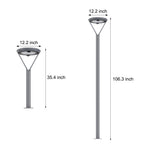 Solar Outdoor Post Garden Pole Light With Dual Motion Sensor