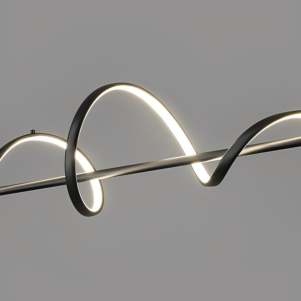 Aurelia 360° Rotating LED Chandelier — Nordic Modern Pendant Light for Dining and Living Spaces