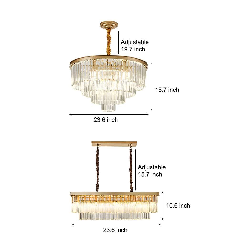 4 Layers Crystal Modern Chandelier Ha098805