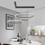 2 3 Circles Rings Three Step Dimming Minimalist Modern Ceiling Light Fixture
