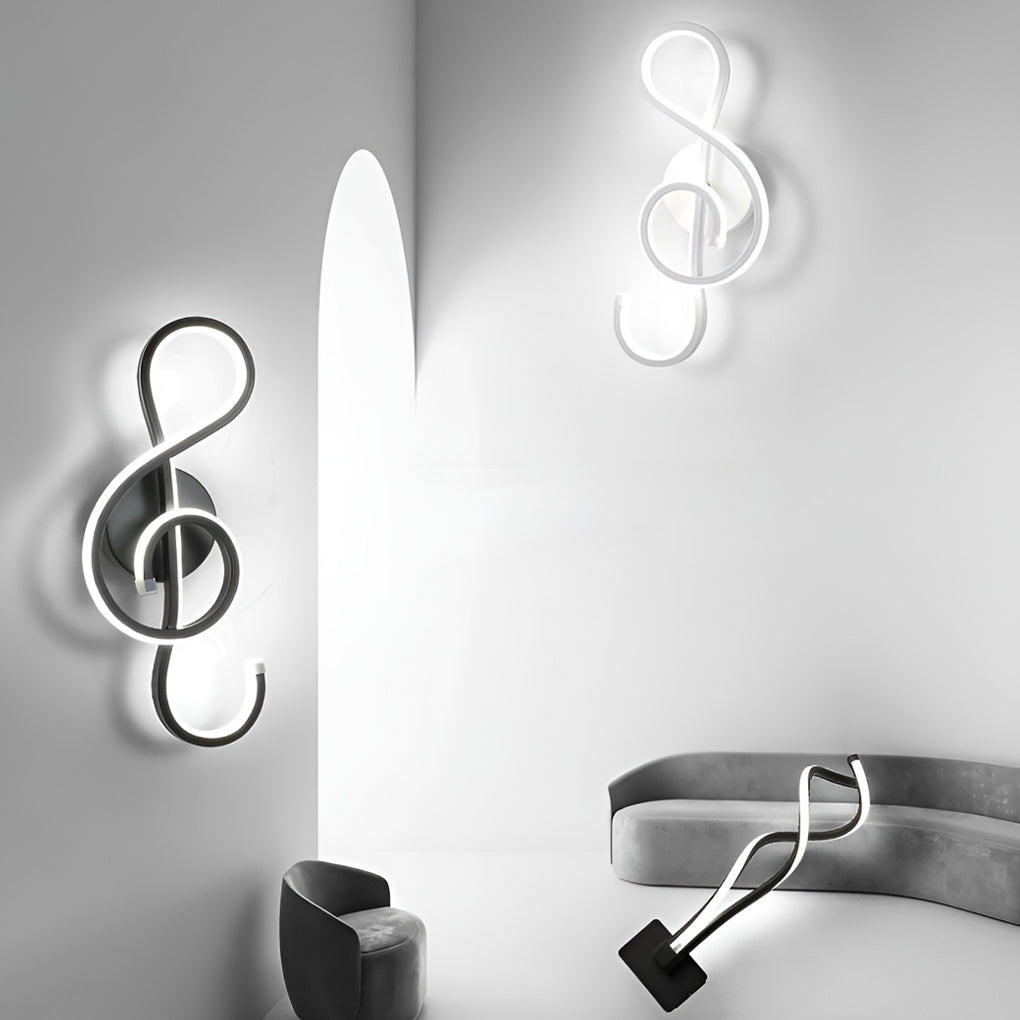 Musical Note Shaped Electroplated Wall Sconce